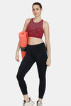 Zelocity Medium Impact Seamless Quick Dry Sports Bra - Beet Red — thumbnail 4